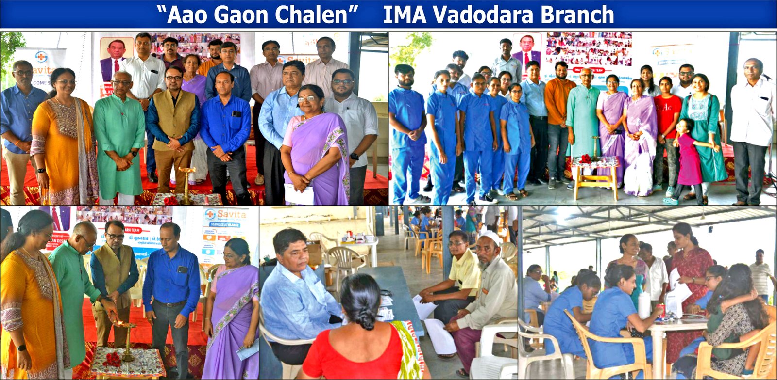 Vadodara Branch free medical screening and diagnosis desk.